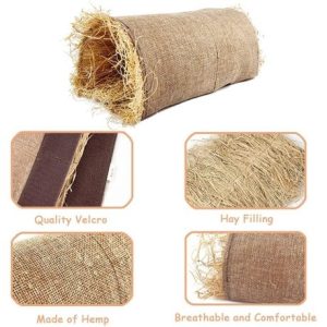 Natural Hay Tunnel Hideout for Small Pets - L (38x19x16cm) - Image 3