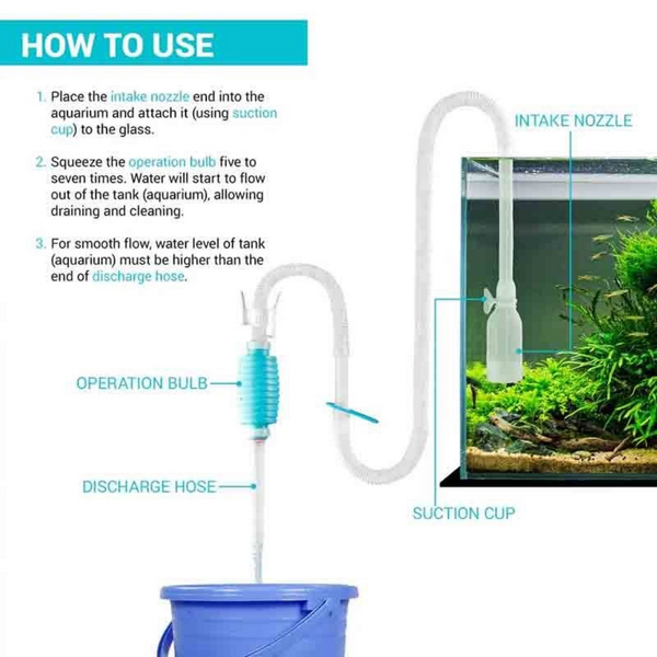 Gravel Siphon Clean for aquariums maintenance 140cm