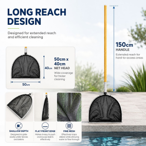 Panhead Fish Pond Net 50cm x 40cm - 150cm Solid Wood Handle - Image 6