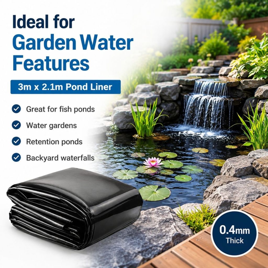Heavy-Duty Pond Liner 0.4mm - Select Size Variant
