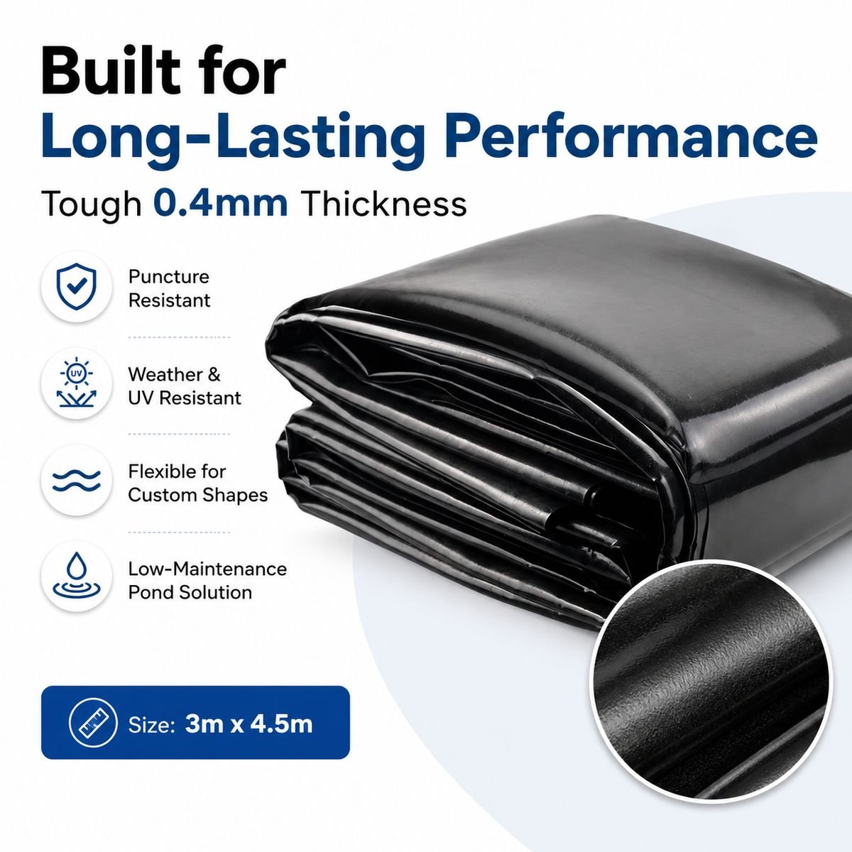 Heavy-Duty Pond Liner 0.4mm - Select Size Variant - Image 8