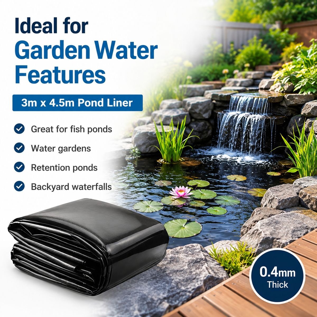 Heavy-Duty Pond Liner 0.4mm - Select Size Variant - Image 9