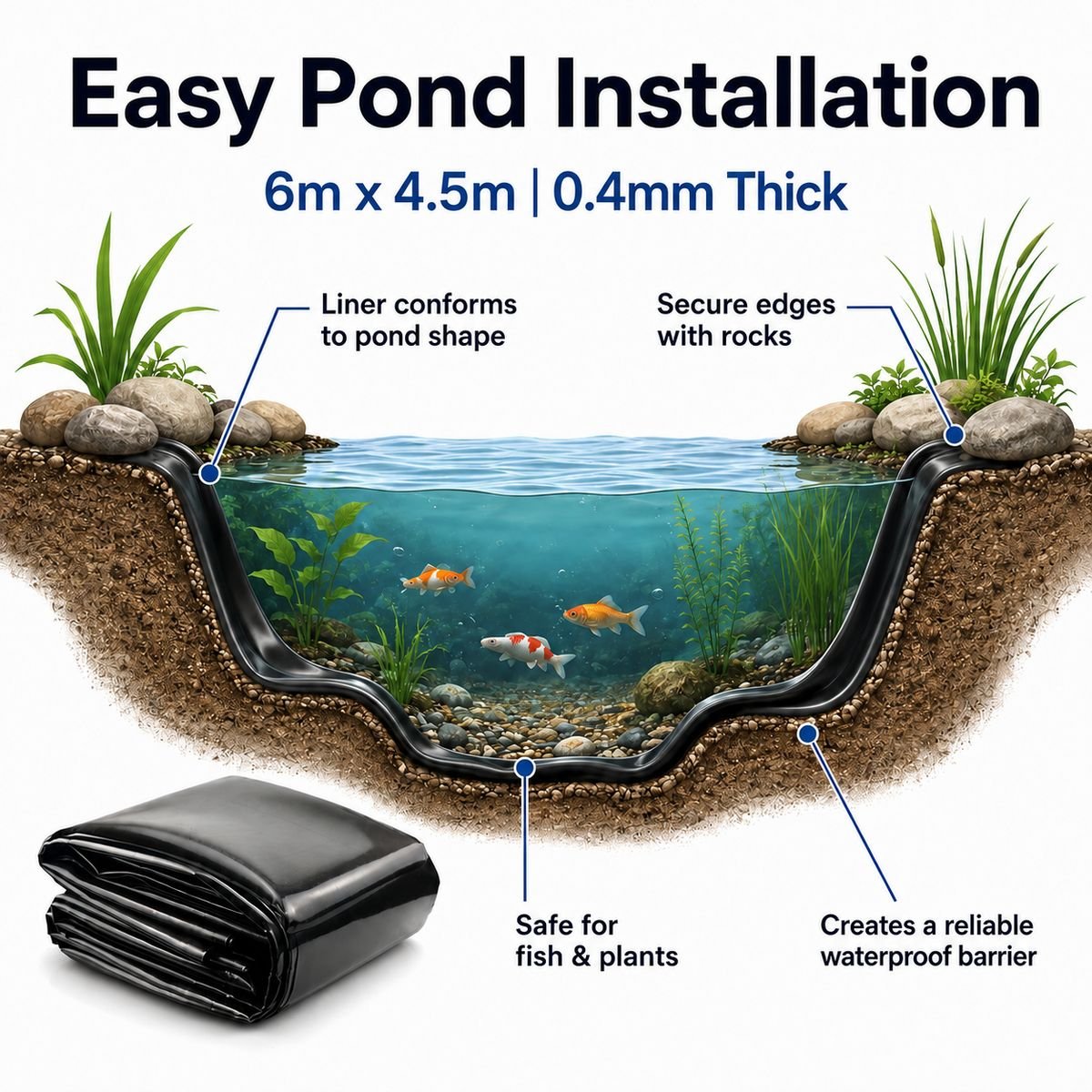 Heavy-Duty Pond Liner 0.4mm - Select Size Variant - Image 11