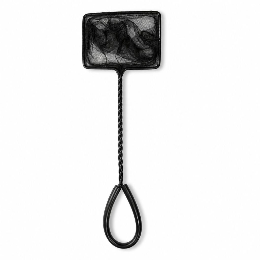 Fine Mesh Aquarium Net With Rubber Coated Handle - Select Size