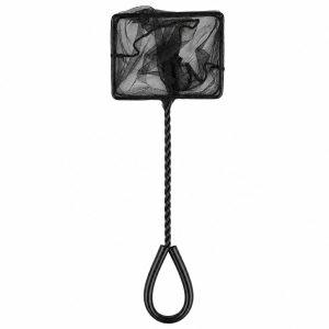 Fine Mesh Aquarium Net With Rubber Coated Handle - Select Size - Image 1
