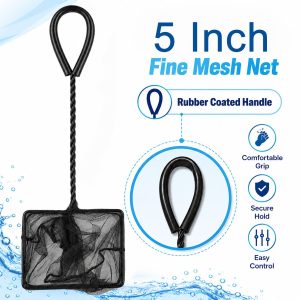 Fine Mesh Aquarium Net With Rubber Coated Handle - Select Size - Image 7