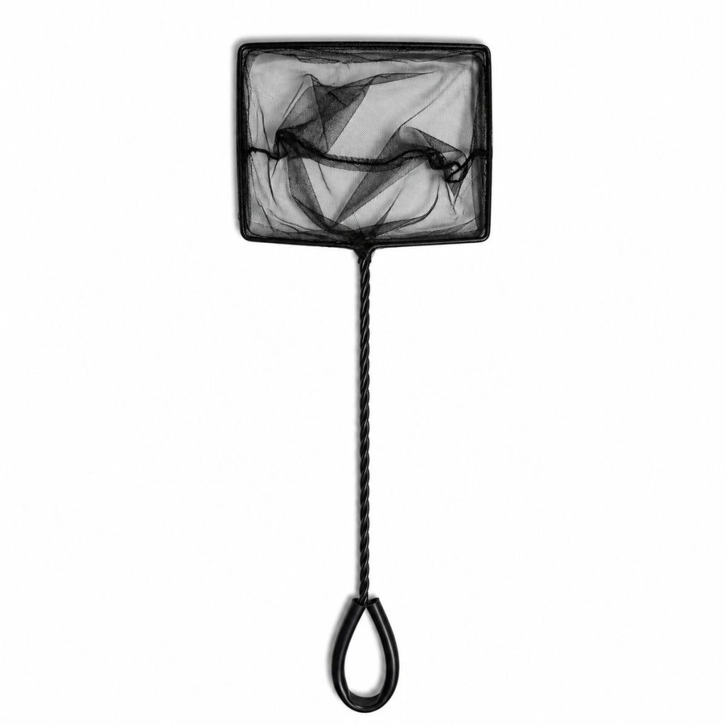 Fine Mesh Aquarium Net With Rubber Coated Handle - Select Size
