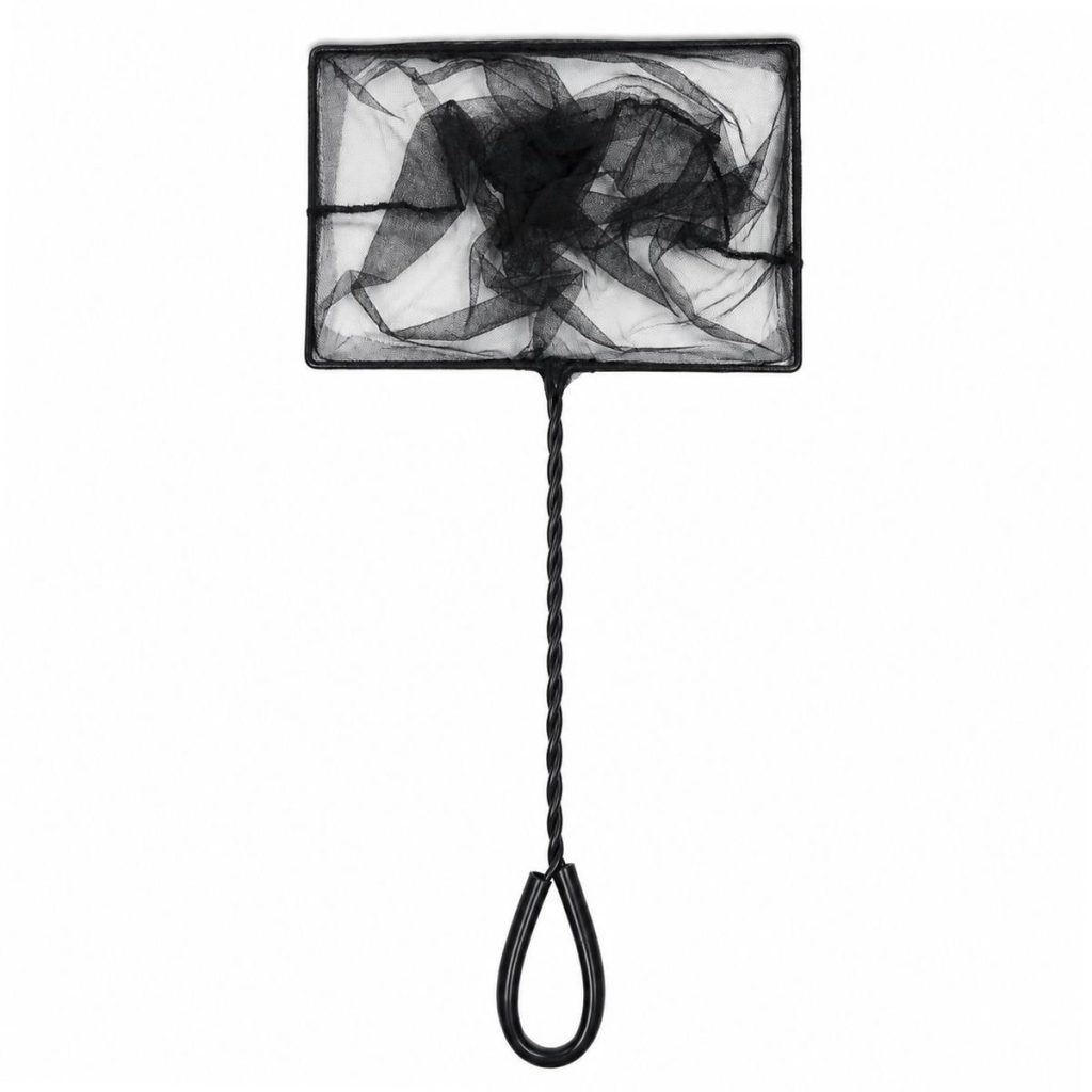 Fine Mesh Aquarium Net With Rubber Coated Handle - Select Size