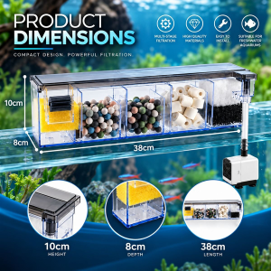 SOBO AQ-18H Hang-On Aquarium Filter 6W 500L/Hr - 5 Chamber - 38cm - Image 4