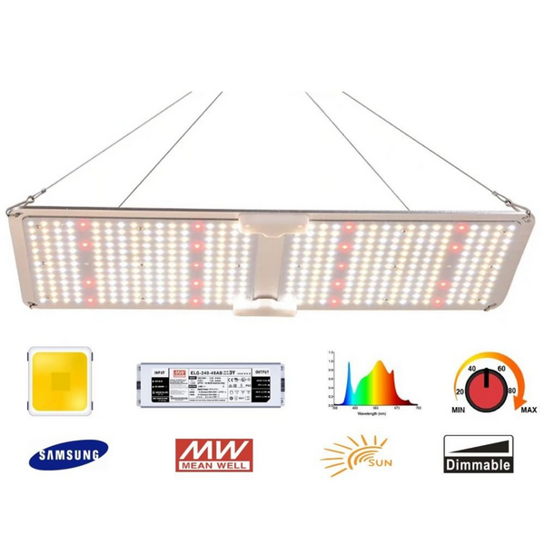 220W Dimmable Full Spectrum LED Grow Light- Quantum Board with Samsung Chip
