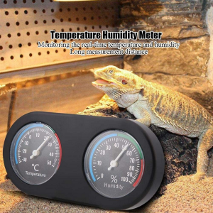 Pet Terrarium Reptile Mini Round Shape Dual Hygrothermograph - 16cm - Image 12