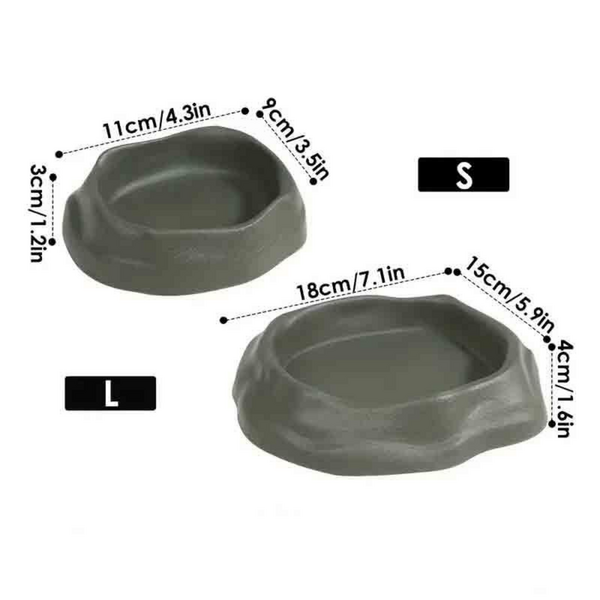 Reptile Food Water Double Dish Combination