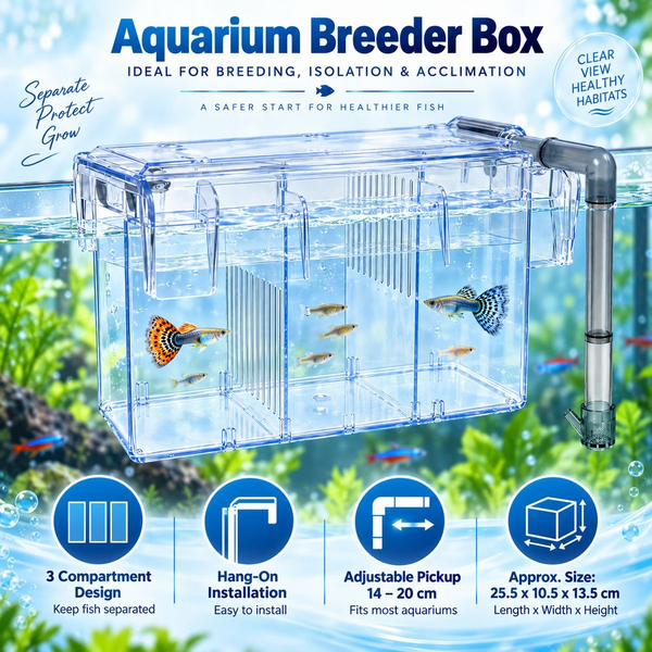 External Cycle Breeder Box L Hang-On Aquarium Fish Tank