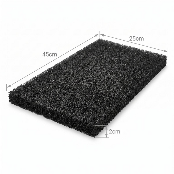 Super Activated Carbon Filter Sponge Sheet (45cm x 25cm x 2cm)