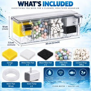 SOBO AQ-17H Hang-On Aquarium Filter 6W 500L/Hr - Image 4