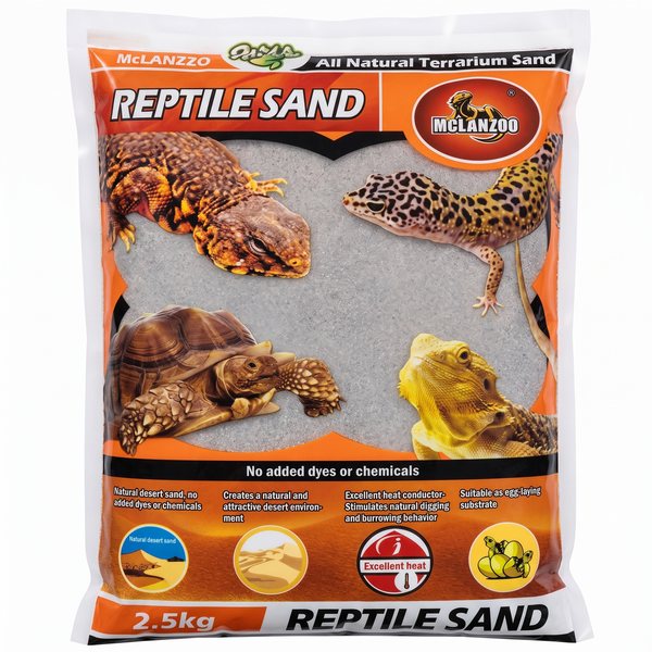 MCLANZOO All Natural Gray Terrarium Reptile Sand - 2.5kg