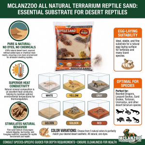 MCLANZOO All Natural Gray Terrarium Reptile Sand - 2.5kg - Image 4