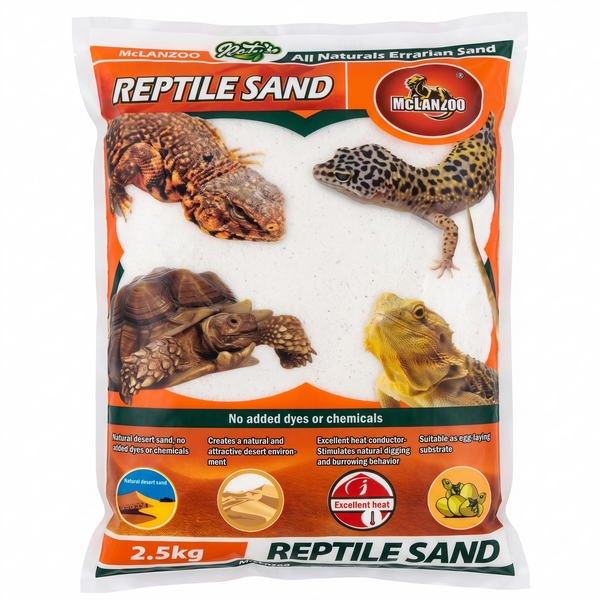 MCLANZOO All Natural White Terrarium Reptile Sand - 2.5kg