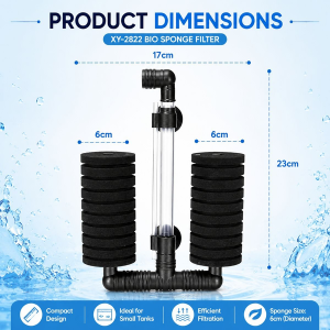 Bio Sponge Filter XY-2822 for Shrimp & Baby Fish Tanks 75L - Image 3