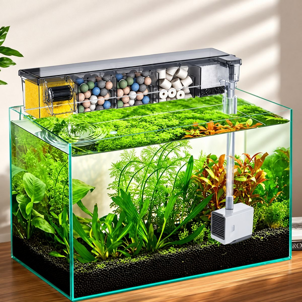 SOBO AQ-18H Hang-On Aquarium Filter 6W 500L/Hr - 5 Chamber - 38cm