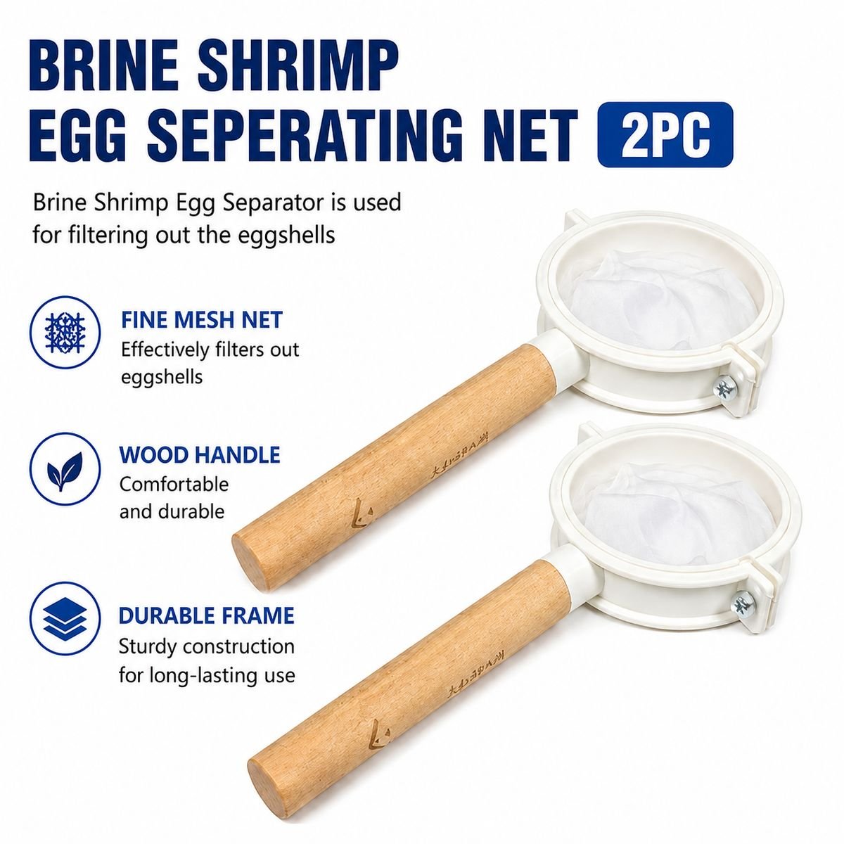 Brine Shrimp Egg Separator Net Set 2pc or 3pc - Image 4